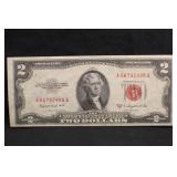 1953-B Uncirculated $2 Red Seal Bank Note