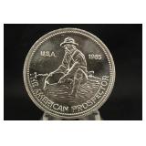 1985 1oz .999 Silver Engelhard Prospector