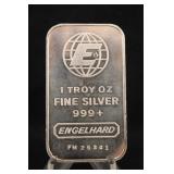 1oz .999 Silver ENGELHARD Bar