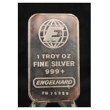 1oz .999 Silver ENGELHARD Bar