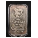 1oz .999 Silver ENGELHARD Bar
