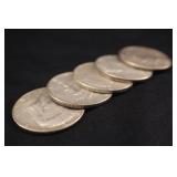 Lot of 5 Kennedy Post 64 Silver Half Dollars
