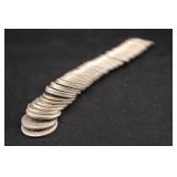 Roll of 50 Mercury Silver DImes