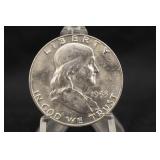 1953-D Uncirculated Franklin Silver Half Dollar