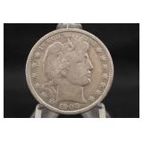 1908-D Barber Silver Half Dollar