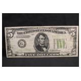 1934-G $5 Federal Reserve Green Seal Note