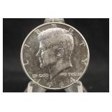 1964 Uncirculated Kennedy 90% Silver Half Dollar