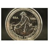 1984 ENGELHARD Prospector 1oz .999 Silver Round