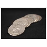 Lot of 8 Mixed Date Pre-64 90% Silver Quarters