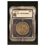 1921-S Walking Liberty Silver Half Dollar
