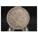 1915-S Barber Silver Half Dollar