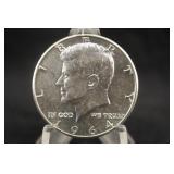 1964 Uncirculated Kennedy 90% Silver Half Dollar