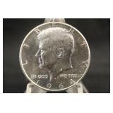 1964 Uncirculated Kennedy 90% Silver Half Dollar