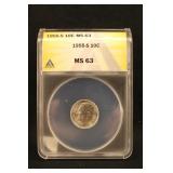 1955-S MS63 Roosevelt Silver Dime