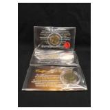 Set of three pennies 2 Gold Plated 1 Holographic