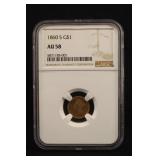 1860-S $1 Pre-33 Gold Indian Princess Coin *Key