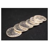 Lot of 6 UNC 90% Silver Dimes