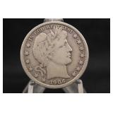 1906-D Barber Silver Half Dollar