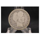 1907-O Barber Silver Quarter