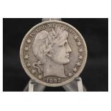 1892-P Barber Silver Half Dollar *Liberty*