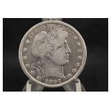 1897-O Barber Silver Half Dollar Certified Key