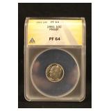 1961 PF64 Roosevelt Silver Dime