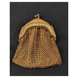 Antique Gold Chainmaille Coin Purse   2.5"