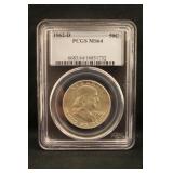 1962-D MS64 Franklin Silver Half Dollar