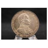 1913 Germany Drei (3) Mark Silver Coin