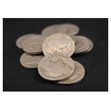 Lot of 12 Mixed Date Buffalo Nickels