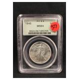 1945 Walking Liberty Silver Dollar