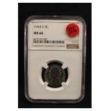1944-S Jefferson Silver War Nickel