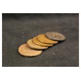 Lot of 5 Indian Head Cents