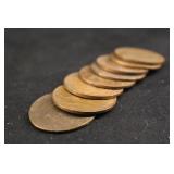 Lot of 8 Early English Half Pennies