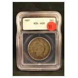 1907 Barber Silver Half Dollar