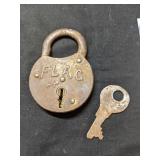 Antique GLAG Lock Steel Lock with Key