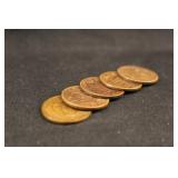 Lot of 5 Indian Head Pennies