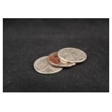 Lot of 3 1943-1945 Mercury Silver Dimes