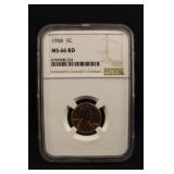 1958 MS66 Lincoln Wheat Cent