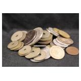 Lot of Foreign Coins Some Silver