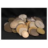 Large Lot of Fixed Foreign Coins Some Silver