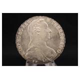 1780 Silver Thaler Restrike Coin