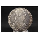 1780 Silver Thaler Restrike Coin