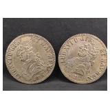 Lot of 2 King Louis XVI Coasters