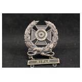 WWII Era Rifle Sterling Silver Marksmanship Badge