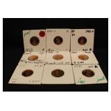 Lot of 10 Mixed Proof Lincoln Cents