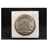 Vintage Silberne Pewter Washington D.C Medallion