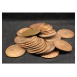 Lot of 28 English Large Pennies
