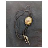 Vintage Bolo Tie With  Stone Resembling Ocean