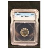 1962-D MS67 Roosevelt Silver Dime